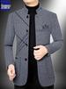 LOMON Men's Wool Jacket: Business Casual Autumn Outerwear for Middle-aged & Young, Plus Size, High-end Dad's Style.