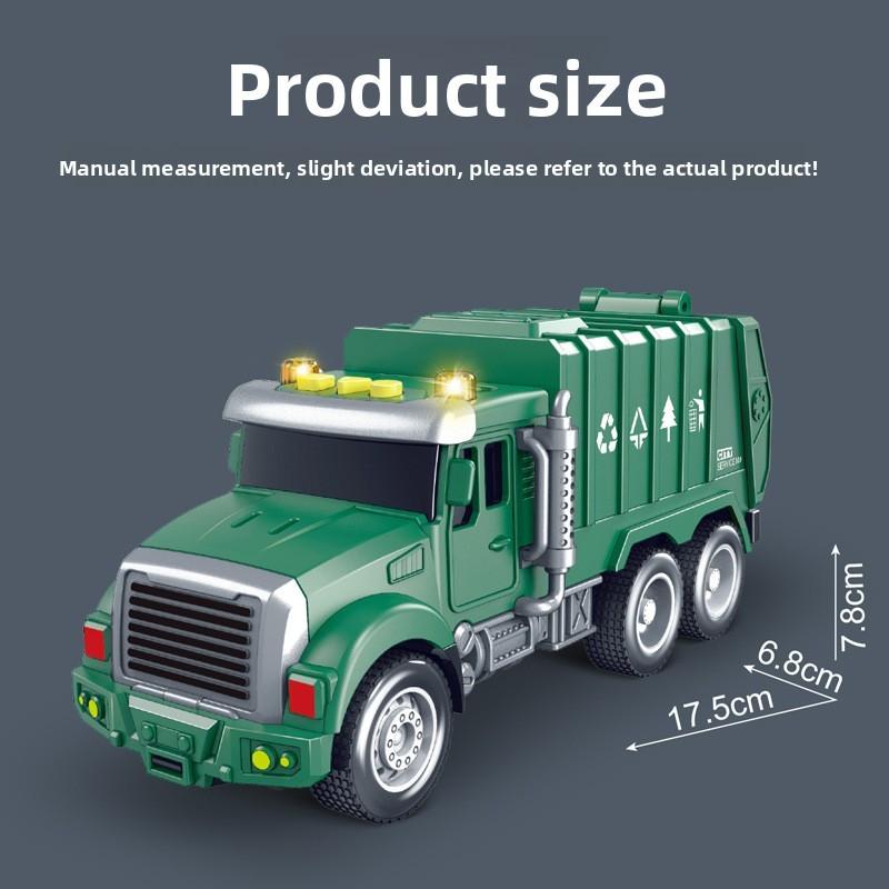 Garbage And Sprinkler Truck Model Children Toy With Storytelling Function For Kids Educational Play Toy