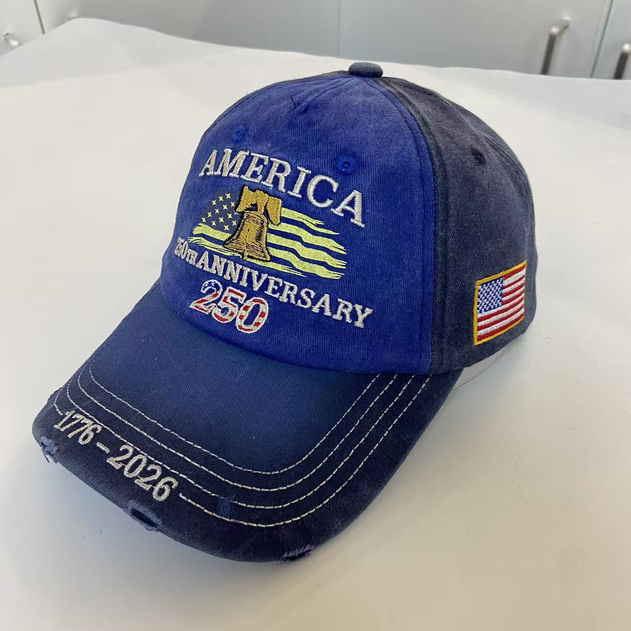 Embroidered American 250Th Anniversary Hat America250Th Independence Day Commemorative Baseball Cap тёмно-синий