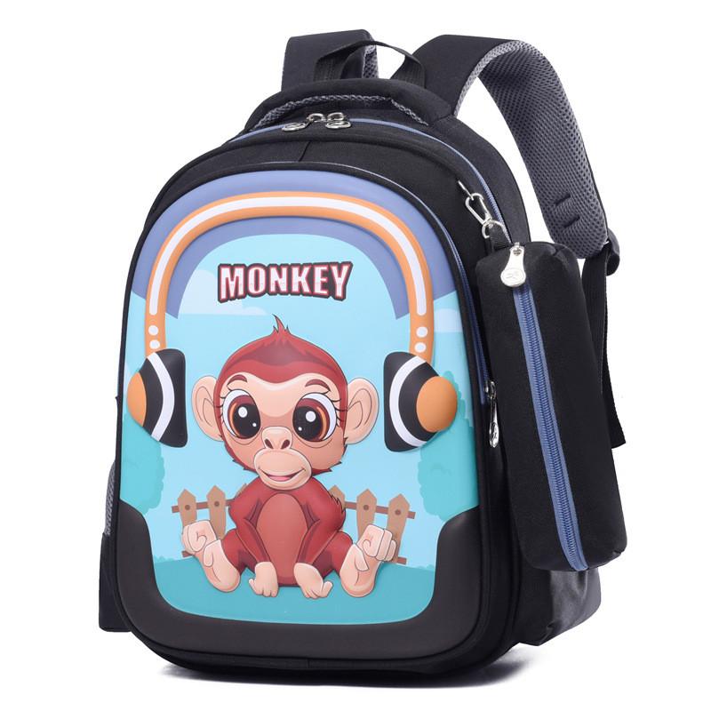 

Cute Cartoon School Backpack For Boys And Girls Durable Oxford Fabric Summer 2024 Design Black