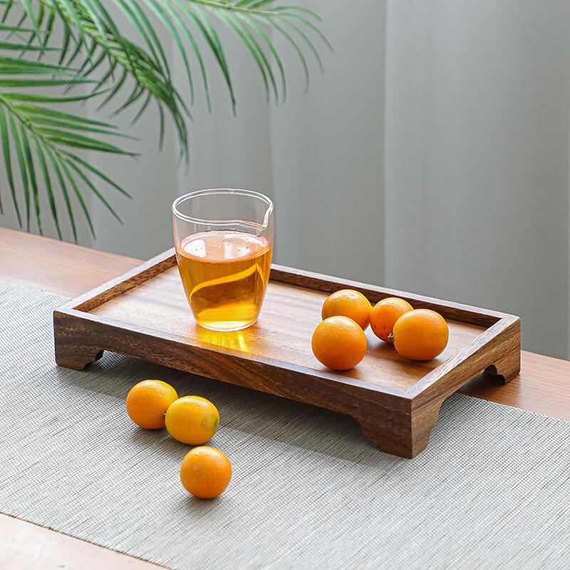 Walnut Wood Tea Display Stand & Tray