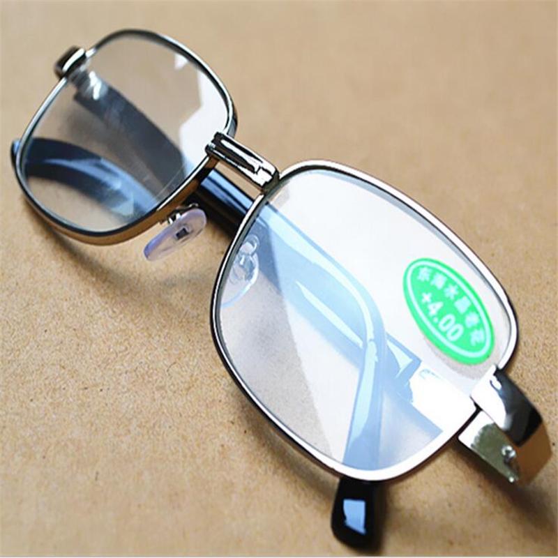 Crystal Glass Reading Glasses Women Men Metal Frame Square Hyperopia Presbyopia Reader Glasses +1.0 +1.5 +2.0 +2.5 To +4.0