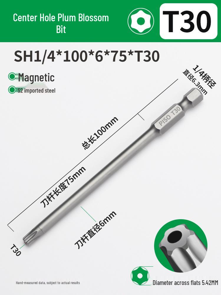 Hex Socket Air Impact Driver Bit Set: 1/4 Extended Wrench, Sizes 6T-30T, Electric Screwdriver, Strong Magnetic