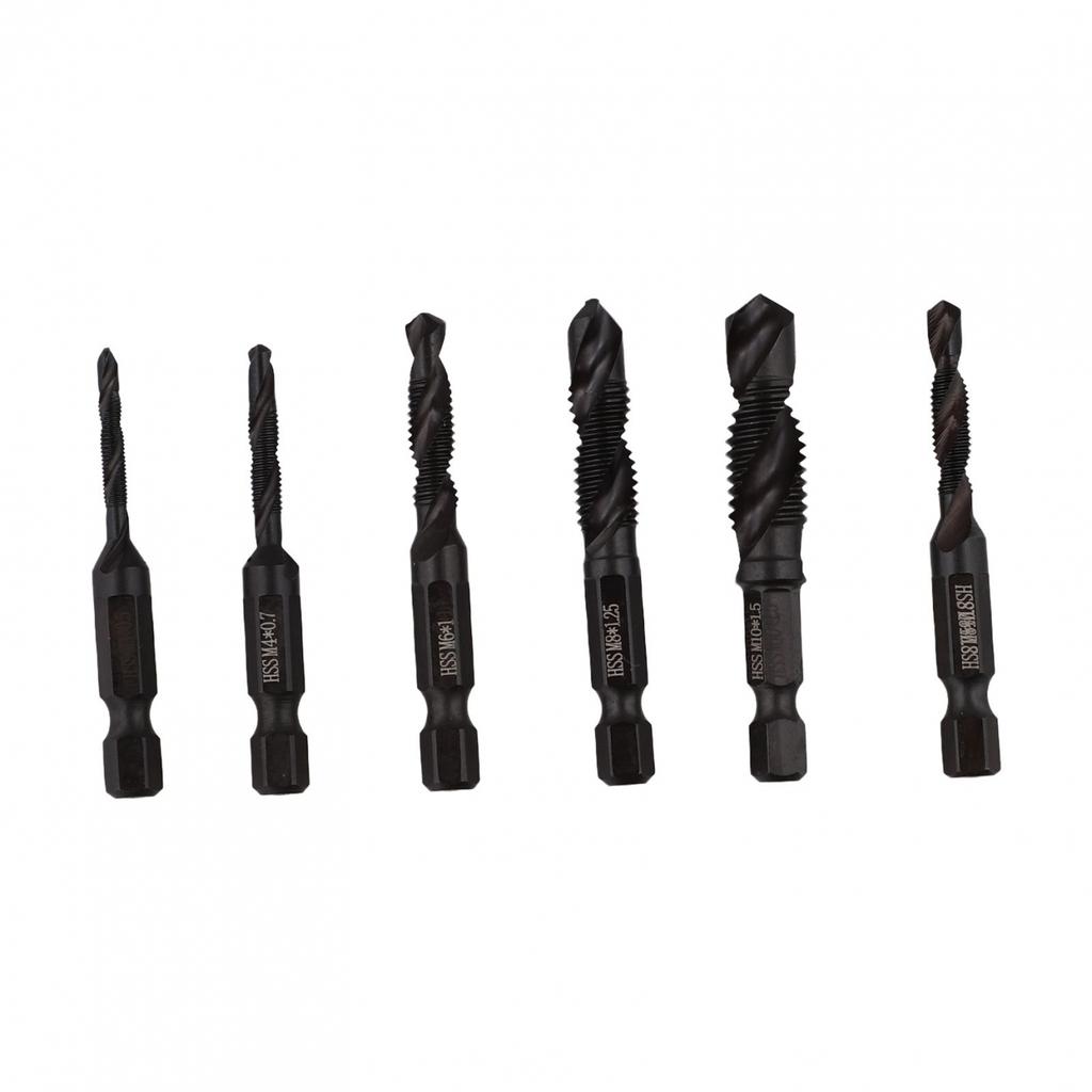 6-Piece Set HSS Tapping Tool Metric Thread Tap Tap Set