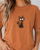 Black Cat Halloween Shirt, Cute Spooky Cat Graphic Tee, Comfort Colors 1717, Vintage Halloween T-Shirt, Cat Lover Gift