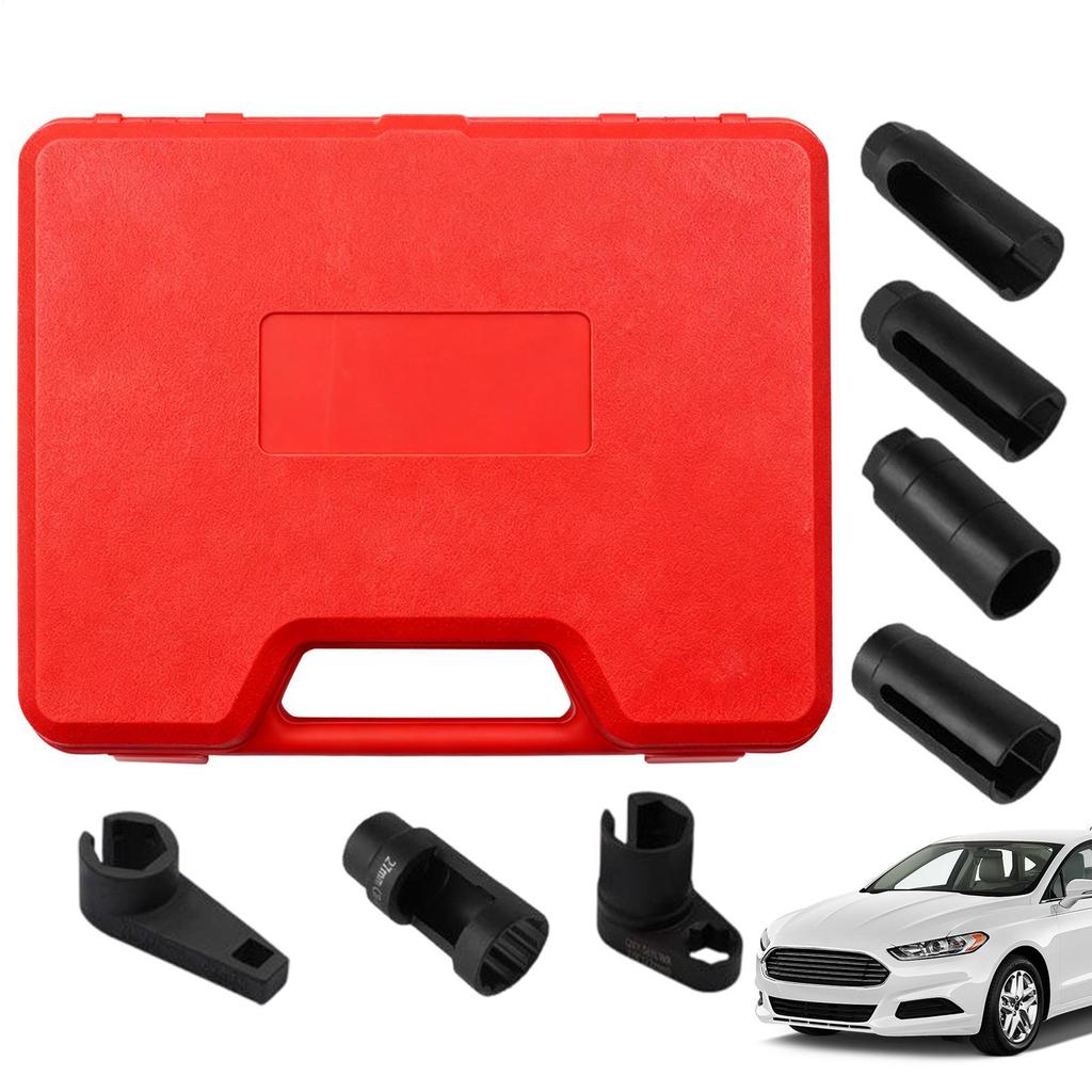 Steckschlüsselsatz 7-teilig Chrom-Vanadium-Stahl Ergonomischer Lambdasonden-Steckschlüssel-Satz Für Fahrzeugwartung Industrielle Ausrüstung