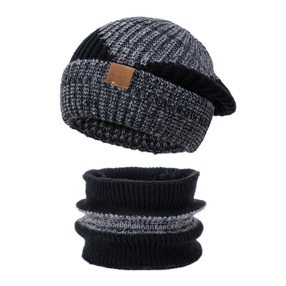 Windproof Winter Hat Scarf Set Soft Neck Warmer Fashion Ear Protection for Women