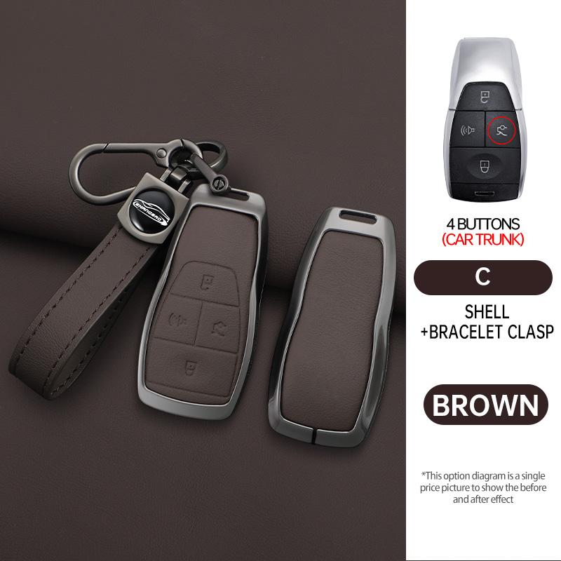 Suede Car Key Case Cover For Baic Beijing X7 Bj40 Senova D50 D70 X55 X65 Eu5 Eu7 Car Key Protector Keychain Accessories