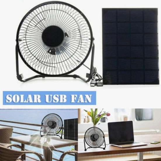 Solar Panel with 8-Inch Fan Brushless Motor 5.5W Polycrystalline Solar Cooling Fan