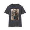 Unisex Shirt Cotton Oversize Large Size New Gangster Grey Tabby Cat W/ Golden Chain Unisex T-Shirt, Streetwear Urban Apparel