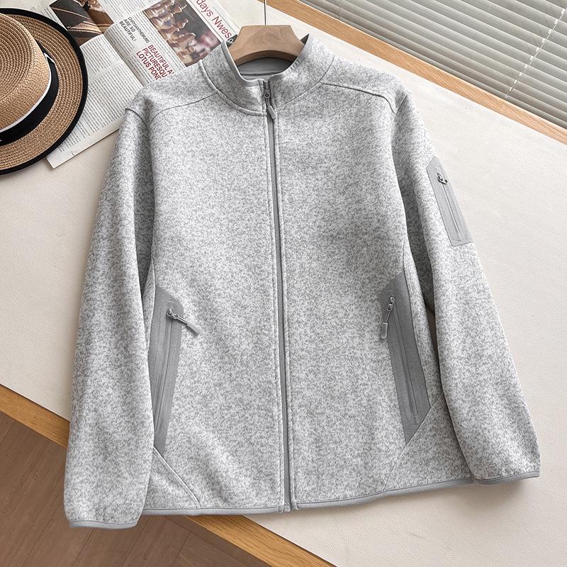 Warm Fleece Outdoor Mountain Style Stand-Up Collar Jacket for Couples