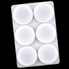 6 Holes Silicone Soap Mold Flat Bottom Soap Making Mold Round Silicone Mold  Cake Decorating