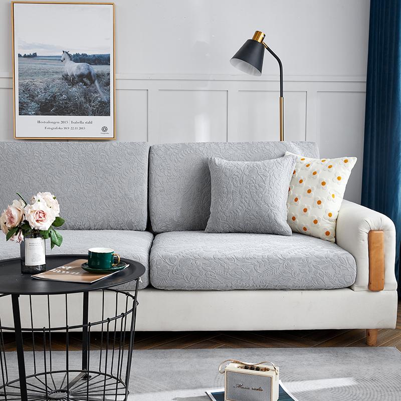 Jacquard Waterproof Sofa Seat Cushion Cover Furniture Protector For Pets Kids Stretch Washable Removable Slipcover