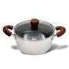 Every U. Titanium Coated Double-Handled Pot, 24cm, with Glass Lid. Features a Non-stick Fluororesin Coating, Suitable for Gas and Induction Cooktops,