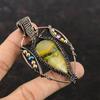 Bumble bee Jasper Pendant Copper Wire Wrapped Jewelry Beautiful Gemstone Jewelry Handmade Copper Pendant Gift For Mom Titanium Beads Pendant