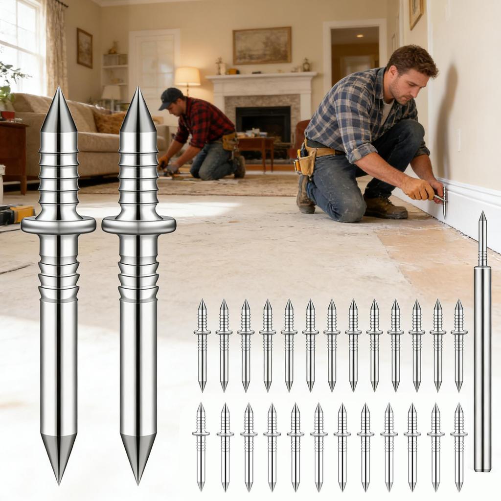 Nails For Baseboard Trim 100-Pieces Invisible Seamless Screws Baseboard Seamless Nails With Sleeve Tool For Home Improvement
