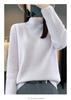 2023 Autumn Women's Cable Knit Sweater, Half-High Collar, Thick Drop Shoulder, Loose Fit, Lazy Style Base Layer