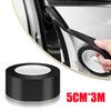 Carbon Fiber Car Door Sill Protector Scuff Plate Trim Sticker Accessories Black