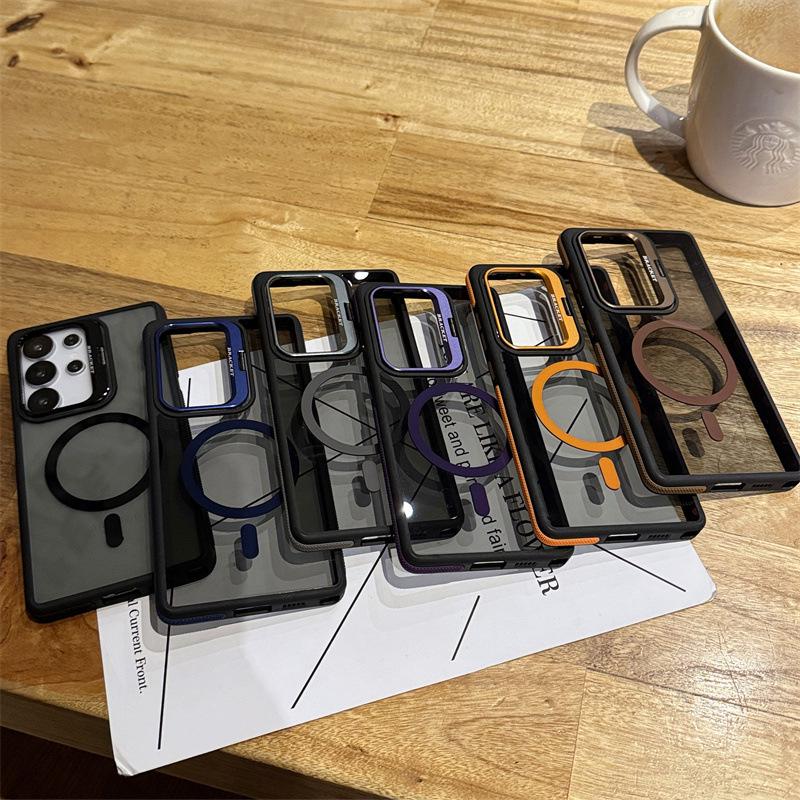 Dual-Tone Lens Bracket for Samsung S25 Ultra Magnetic Case - Compatible with S25/S24+, S24FE, S23U.