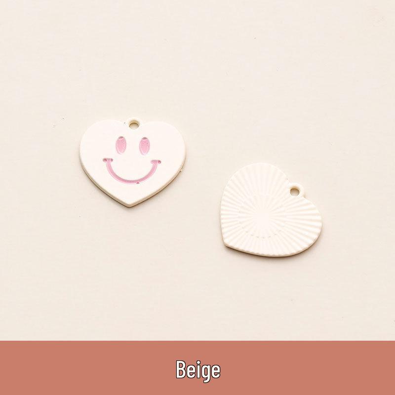 

Ожерелье с подвеской в виде сердца из сплава и смайлика, браслет и брелок