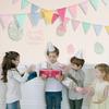 Pennant Banner Flags Pastel -Colorful Triangle Banners for Birthday Easter Classroom School Carnival Garland Outdoor