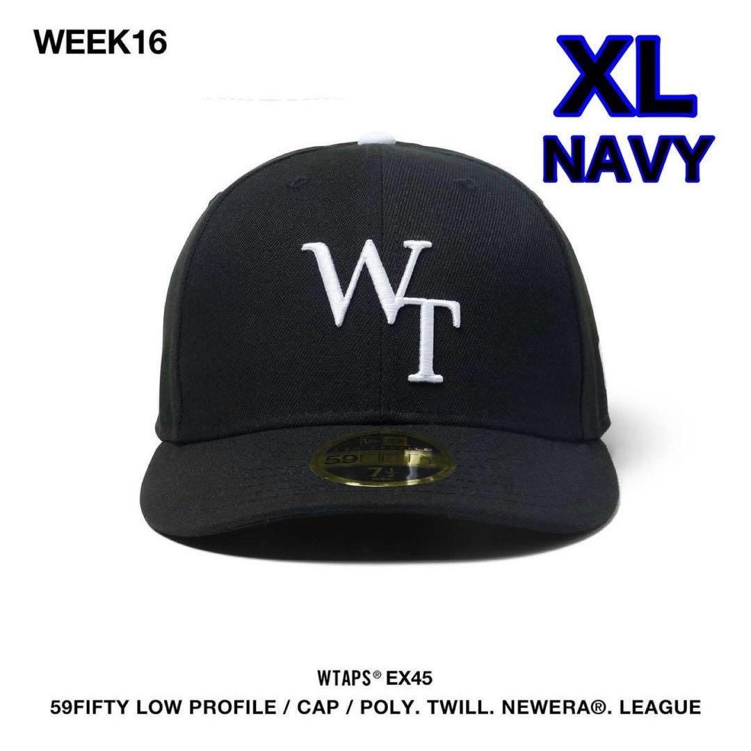 Used WTAPS New Era LP59 Navy Cap Double Taps