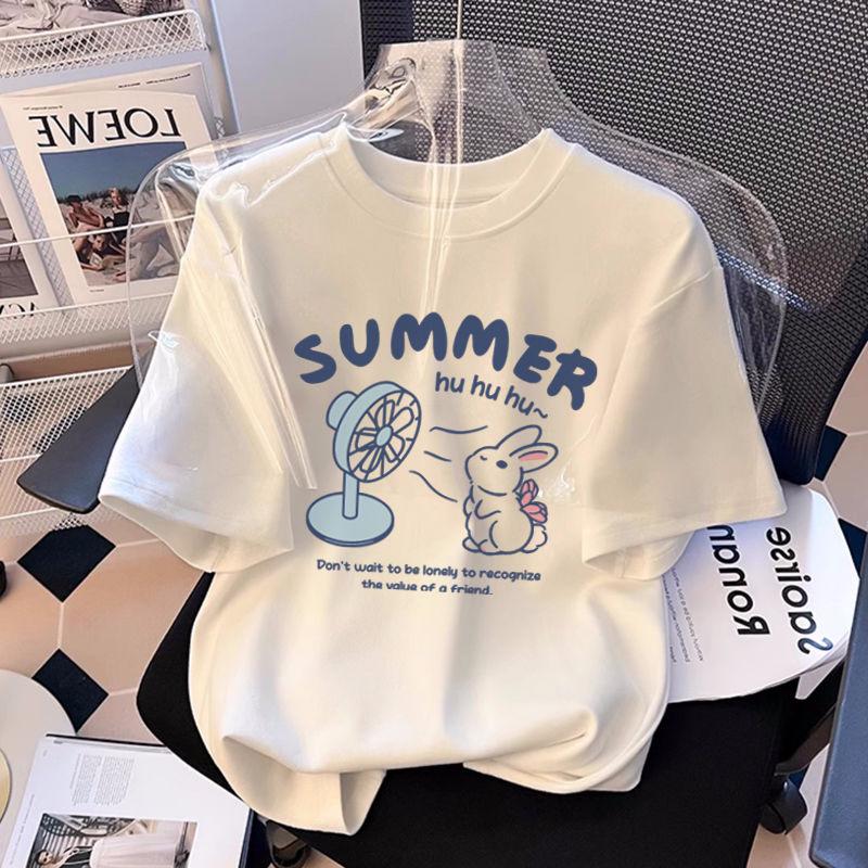 Women's Pure Cotton Summer Kitten T-shirt - New 2026 Design, Versatile Short Sleeve Top