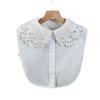 Perfect Match Elegant Handmade Beads Detachable Collars For Women Shirt Blouse Tops Fake False Collar Lapel Half Shirt Blouse Accessories