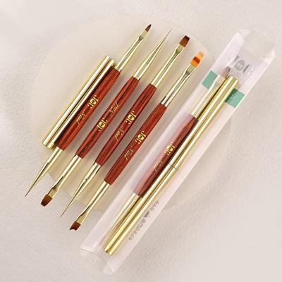 Liner per Unghie Legno di Rosa Corpo Manicure Impugnatura Comoda Pennelli Premium per Pittura Strumenti