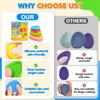 6pcs Fidget Toys Sensory Stone For Kids Textured Soft Worry Stone For Autism Quiet Fidgets Stress Items Anxiety Relief Gift