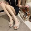 Fashion Woman Shoes Buckles Open Toe Wedges Heel Platform Sandals for Women Vip 2025 Luxury Designer Sales Korea Pvc Summer Offers Shoe