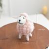 Adorable Felt Lamb Miniature 1Pc Mini Soft Wool Sheep Ornament Small Table Decor for Living Room Bedroom Nursery Party Holiday Gift