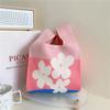 Reusable Mini Shoulder Bag Women Girls Casual Color Knot Wrist Bag Handmade Tote Bag Knit Handbag
