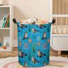 1pc, Collapsible Laundry Basket Featuring Starfish And Coral Designs, Perfect for Organizing Storage In Your Home, Dormitory, Office, Closet, Or On a 