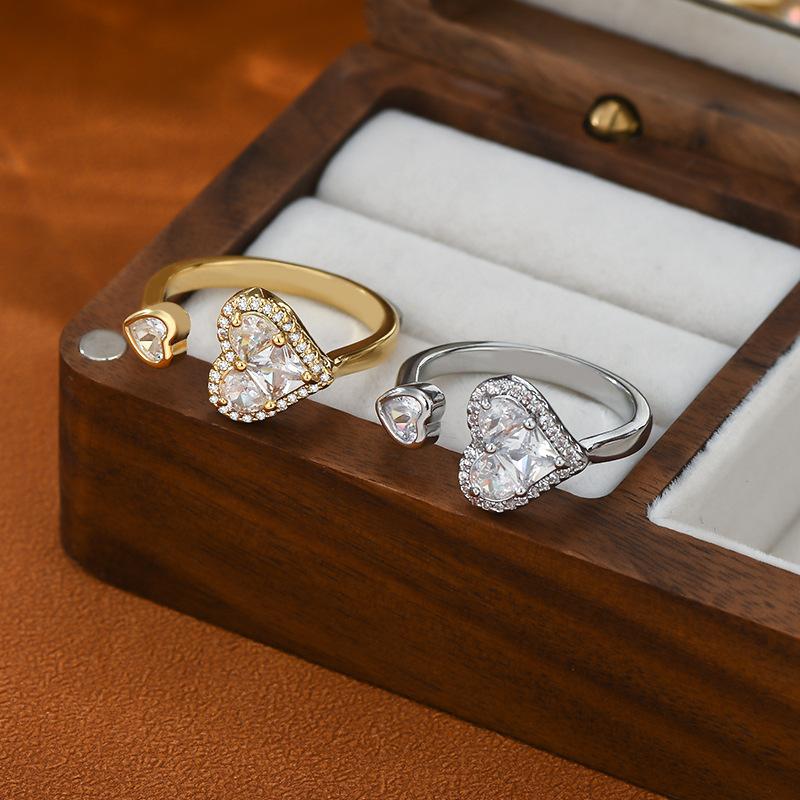 Nastavitelný dámský prsten Prsten lásky Módní Osobnost Jednoduchý Čistý Ins Styl Dívčí Letní Plážová Dovolená Šperky Prsten na prst Svatba Party Šperky