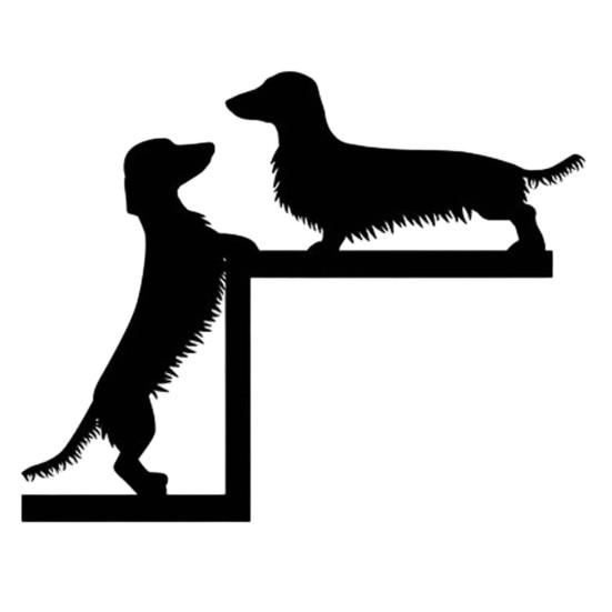 Pet Silhouette Door Top Decoration Contour Design Wall Plaque Easy Installation Animal-themed Door Accessory