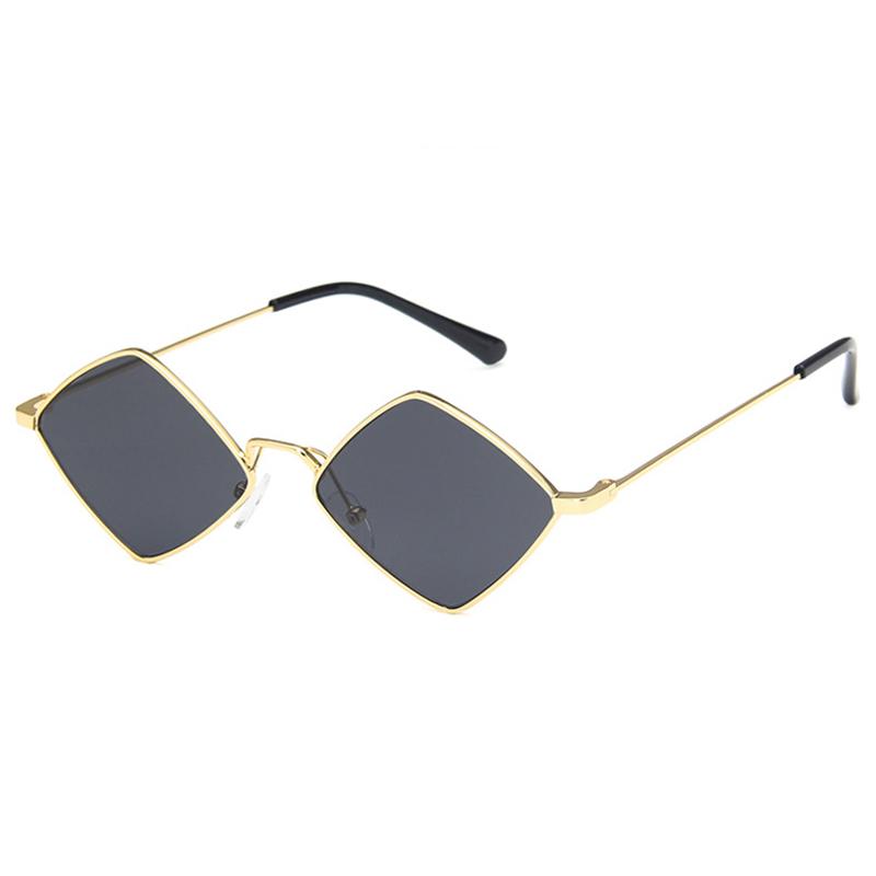 Punk Sunglasses Women Men Brand Designer Small Rhombus Sun Glasses Ladies Metal Frame Driving Eyewear Mujer