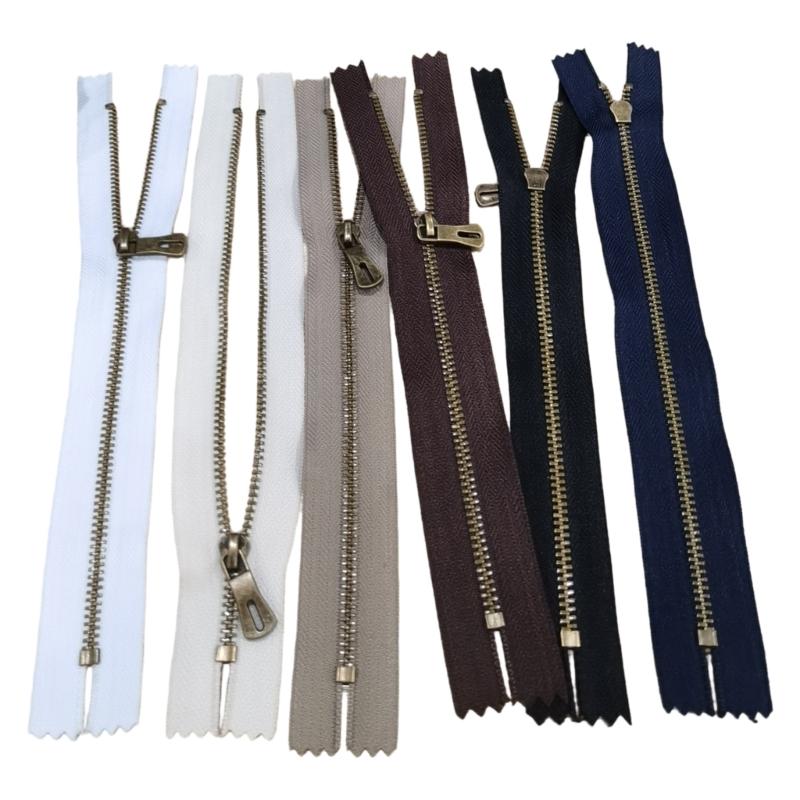 12Pcs Heavy Duty Metal Zippers for Sewing Craft Tailoring Closed-end Zips Fastener Sewing Zippers for Clothing Repair