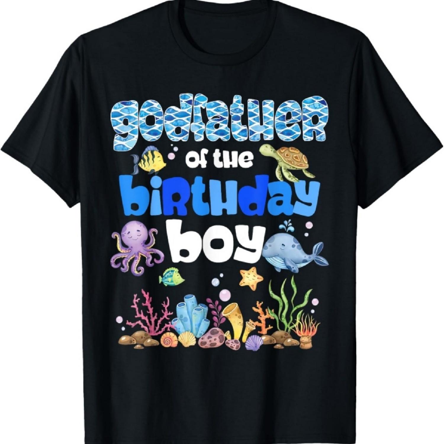 

Godfather Of The Birthday Boy Sea Fish Ocean Animals T-Shirt XXXXXL чёрный