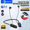 HD Screen Earphones Wireless Bluetooth 5.4 Headphones Neckband Headsets HiFi Stereo Earbuds Voice Assistant Support TF Card Play