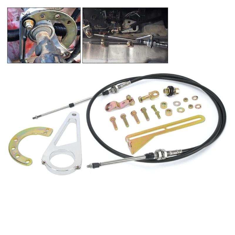 Steering Column Cable Shifter Kit ACA-1804 for TH200 2004R 4L60E Aftermarket Column Adjustable Shifter