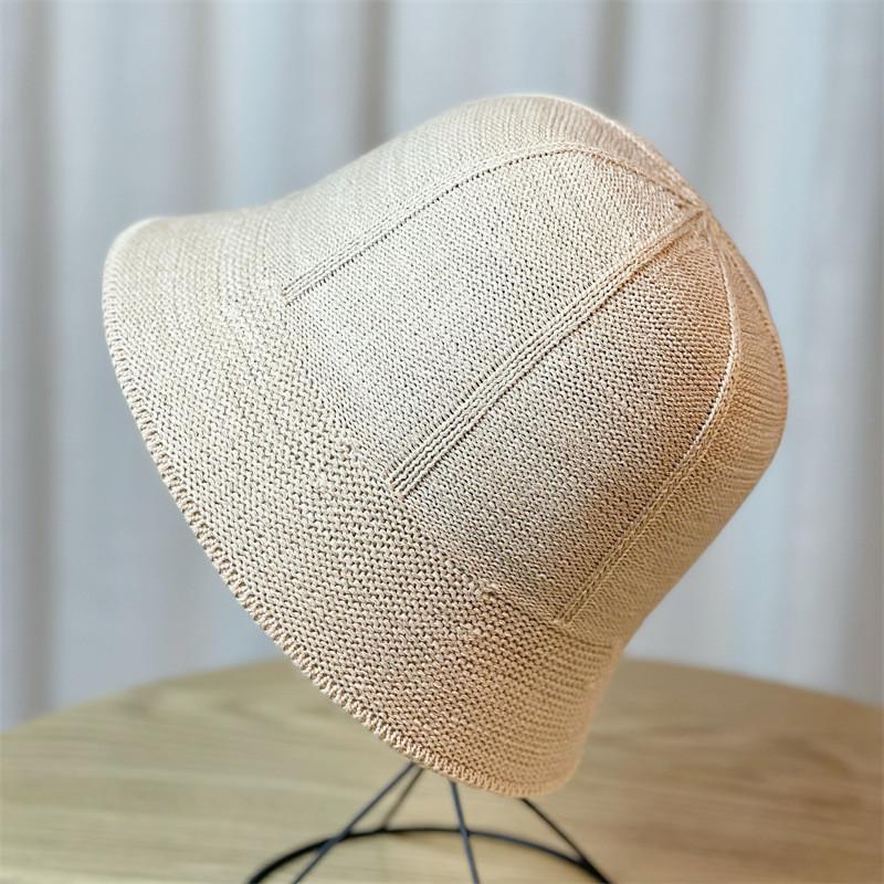 Summer Ice Silk Bucket Fisherman Hat Women Sun Protection Sun Hat Big Head Circumference Ins Trendy Women's New 2023