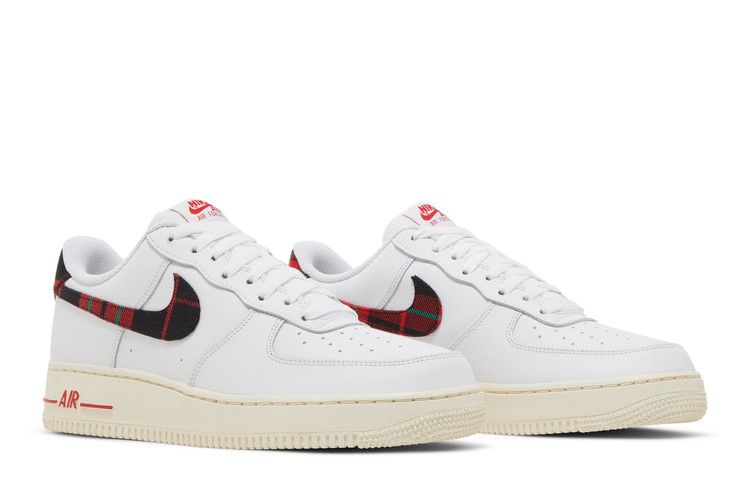 Nike Air Force 1 Low '07 LV8 Tartan Plaid White University Red