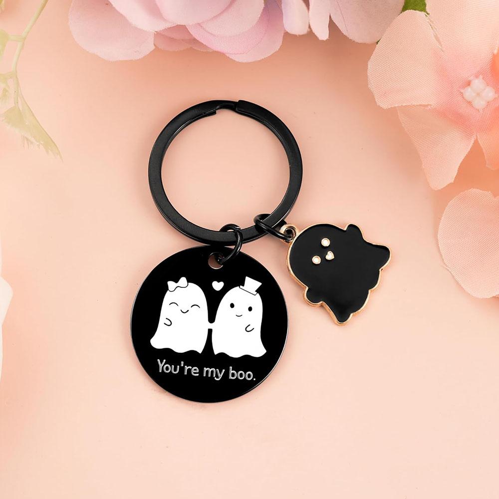 1pair Halloween Spooky Keychain For Girlfriend, Wife, Valentine's Gifts