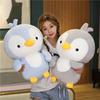 35/45/55cm Adorable Couple de Manchots Peluches Animaux en Peluche Oreiller Câlin Poupées Manchots Mignonnes Douces Cadeau Saint-Valentin Noël pour Bébés Filles