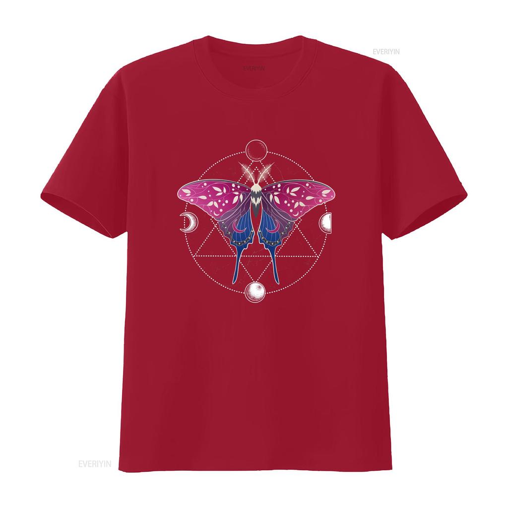 Bisexuelles Stolz T-Shirt Bi Lgbt Gay Monat Festival Flagge Mondmotte Mondphase Cottagecore Cottage Core Vintage Vielseitig