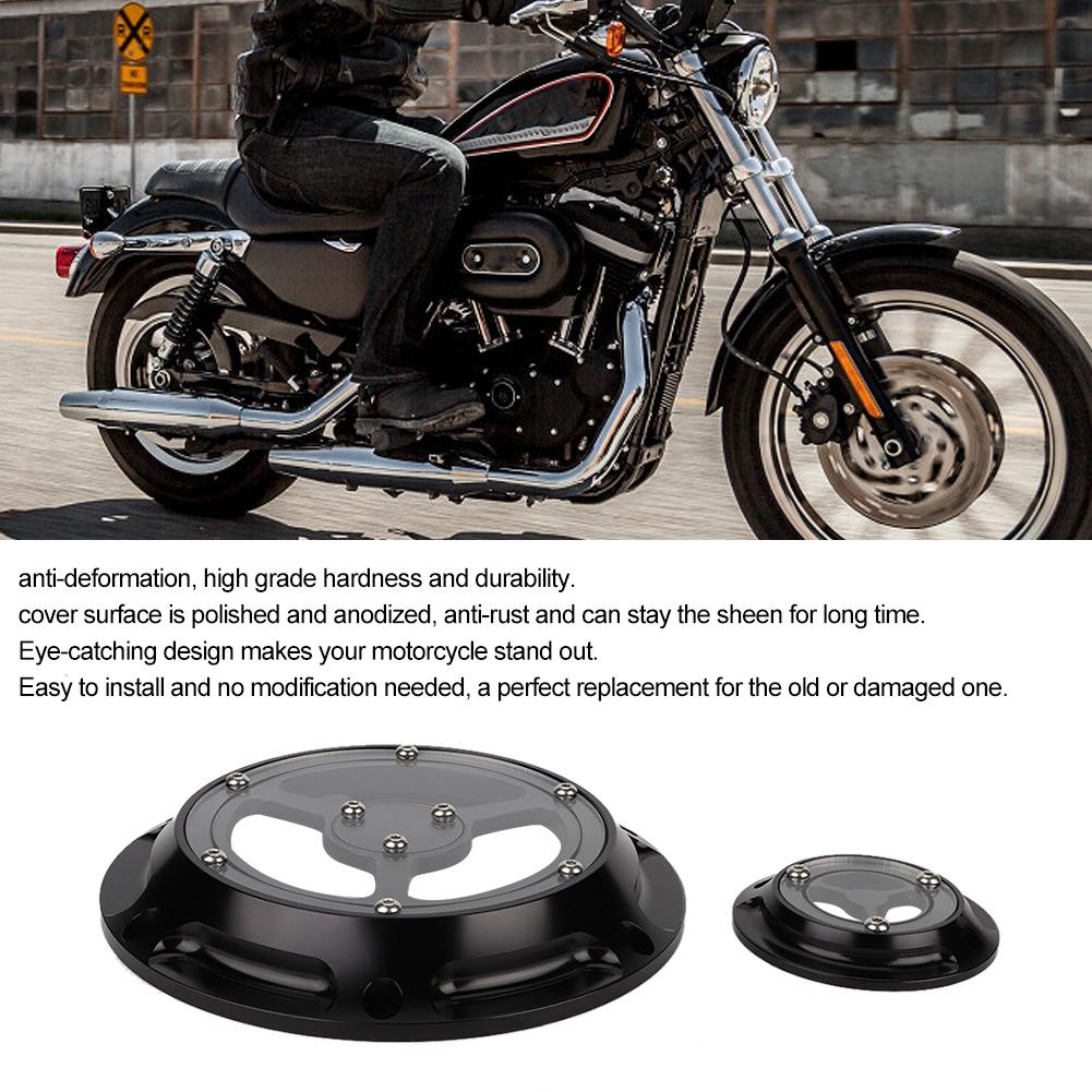 Aluminum Motorcycle Derby Cover Timing Timer Covers Set for XL XR 883 1200(black)