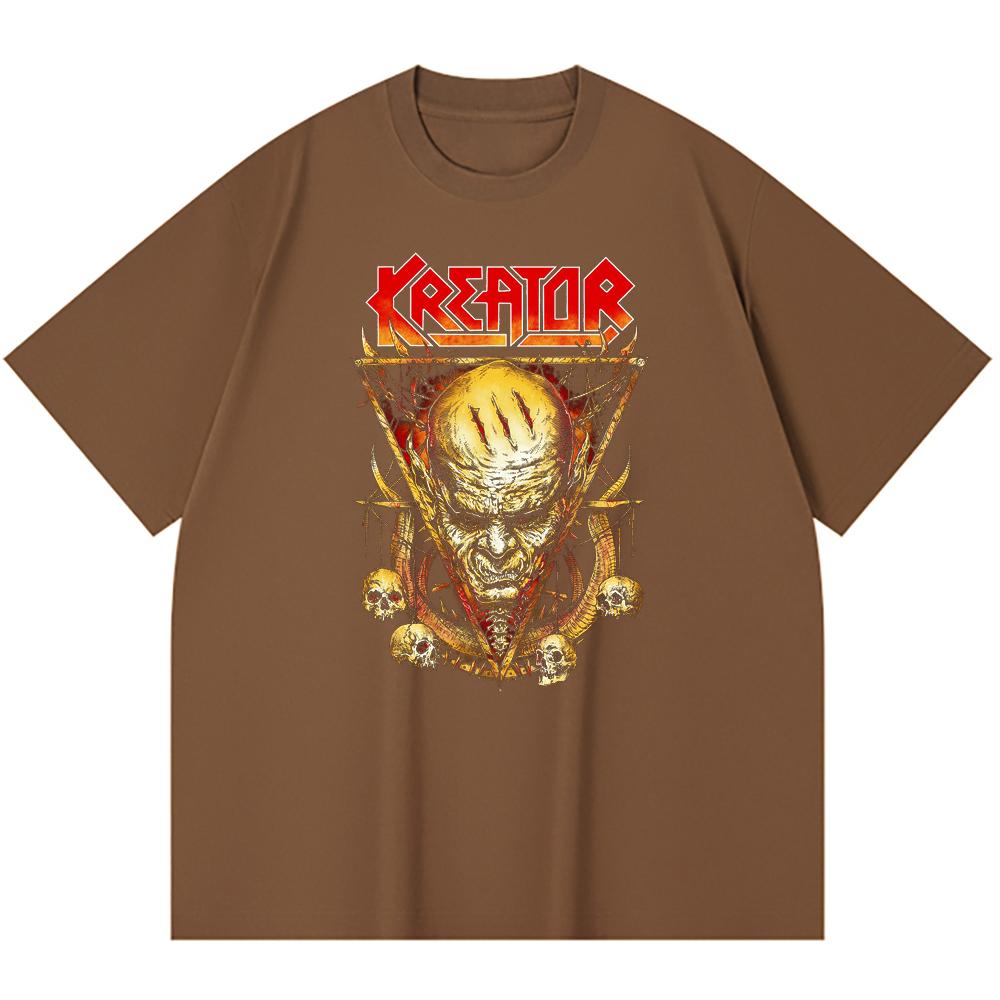 230 g/m² 100% Bavlna T-shirt Heavy Metal Rocková Kapela Tisk Populární Hudby Unisex Těžký Bavlněný T-shirt