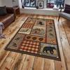 Retro Ethnic American Style Carpet for Living Room, Balcony & Bedroom