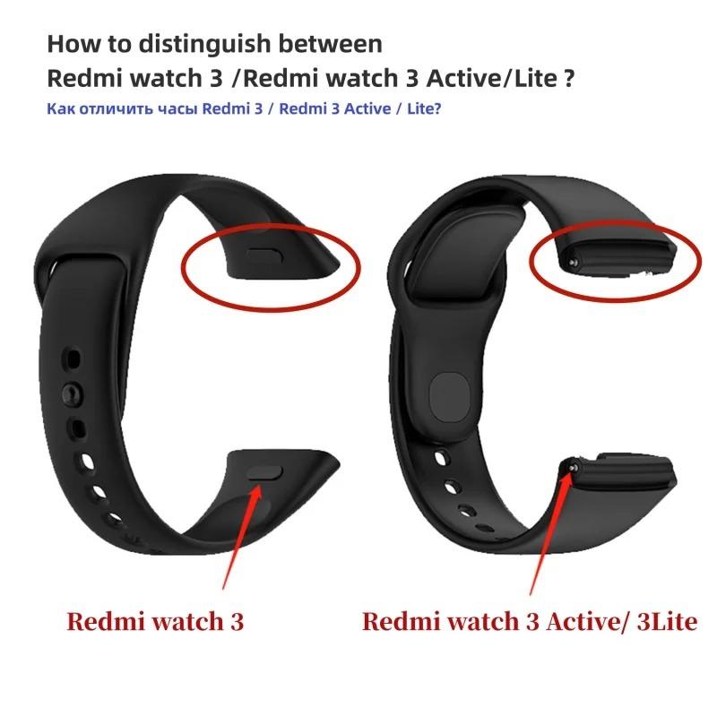 Silicone Strap with Case for Redmi Watch 3 / Redmi Watch 3 Active Strap Replacement Bracelet Protective Shell Cover